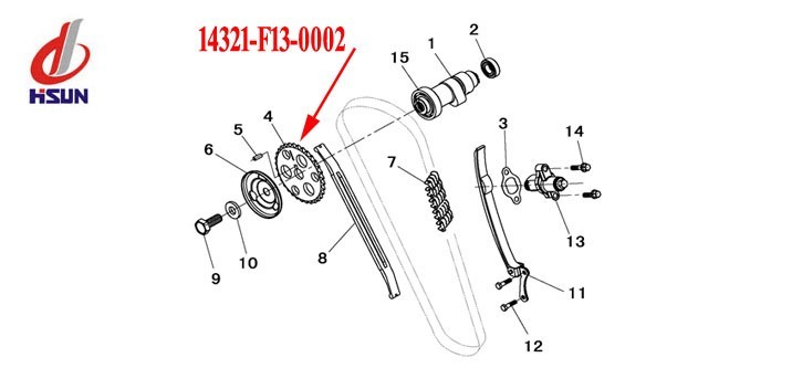 camshaft sprocket Hisun 400