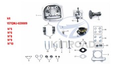 kit de resorte de válvula kinroad 150 cc
