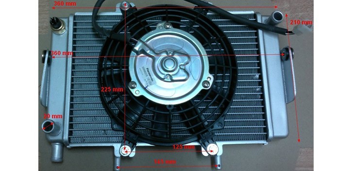 Radiador con ventilador