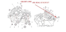 OIL SEAL 12 X 25 X 7  