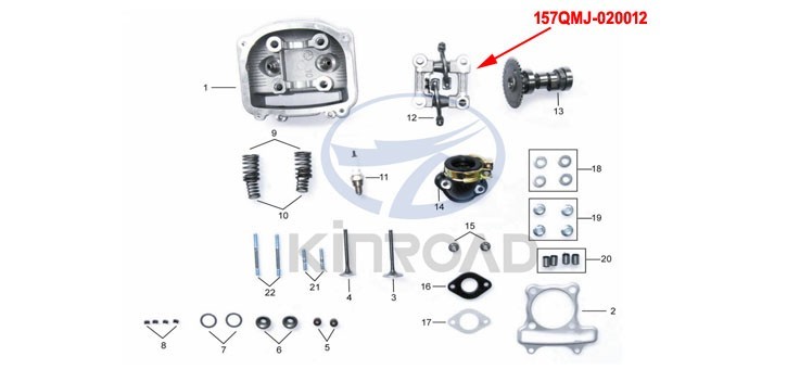 Arm Rocker,Holder Cam Kinroad  150 cc