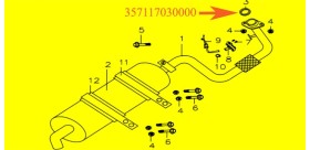 XYST260 EXHAUST TUBE WASHER ⌀ 38 mm