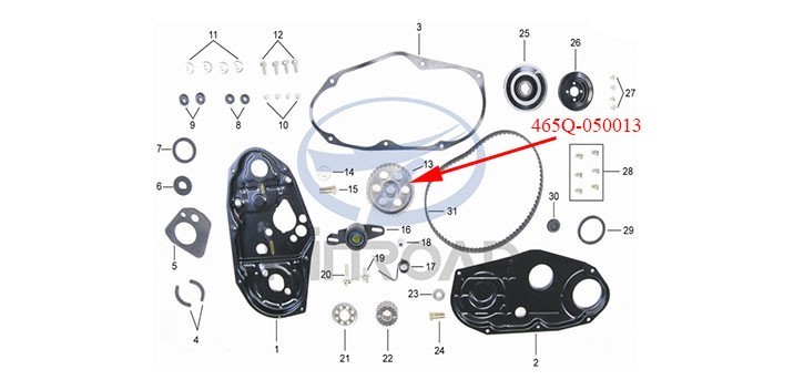 CAM.TIMING GEAR kinroad 800 1100
