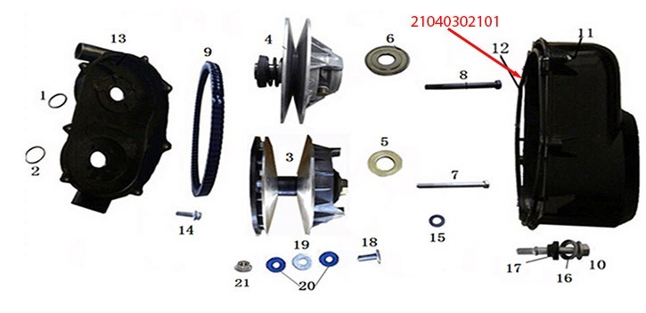 Gasket   Clutch cover    Odes 800